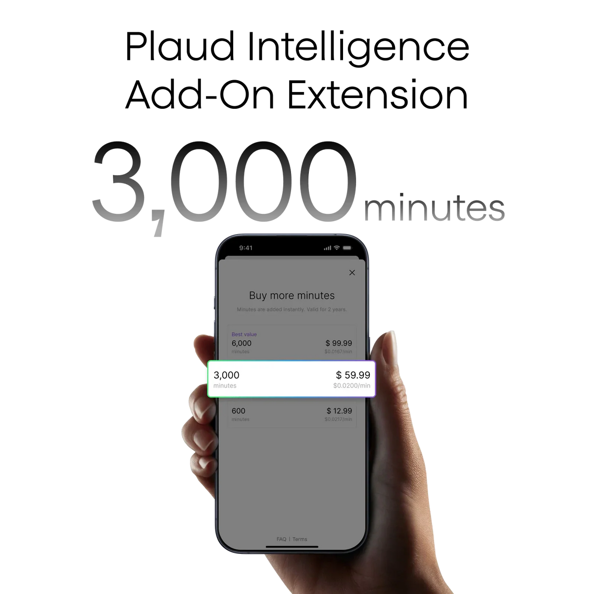 Plaud Intelligence Add-On Extension (3.000 mins)