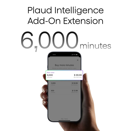Plaud Intelligence Add-On Extension (6.000 mins)