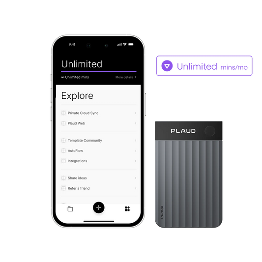 Plaud Note Pro & AI Annual Unlimited Plan