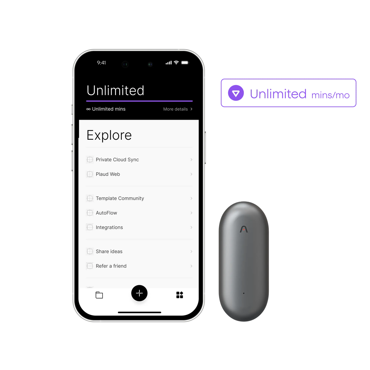 Plaud NotePin & AI Annual Unlimited Plan
