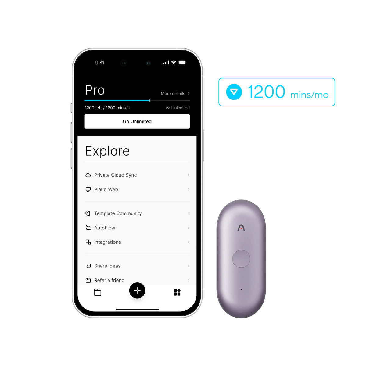 Plaud NotePin S & AI Annual Pro Plan