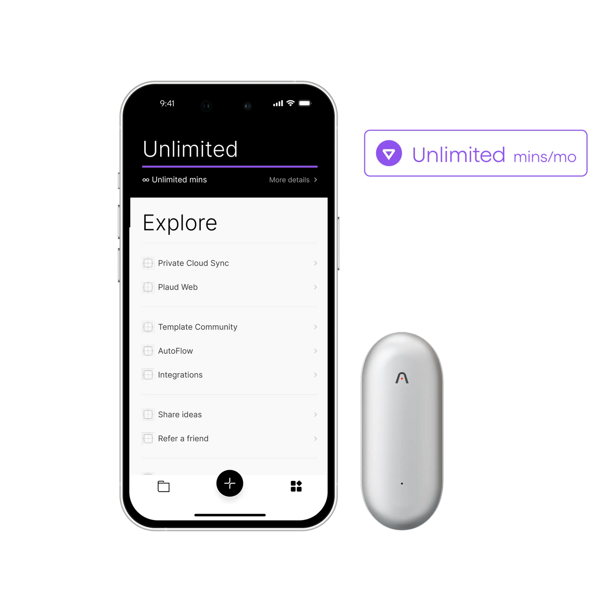 Plaud NotePin & AI Annual Unlimited Plan