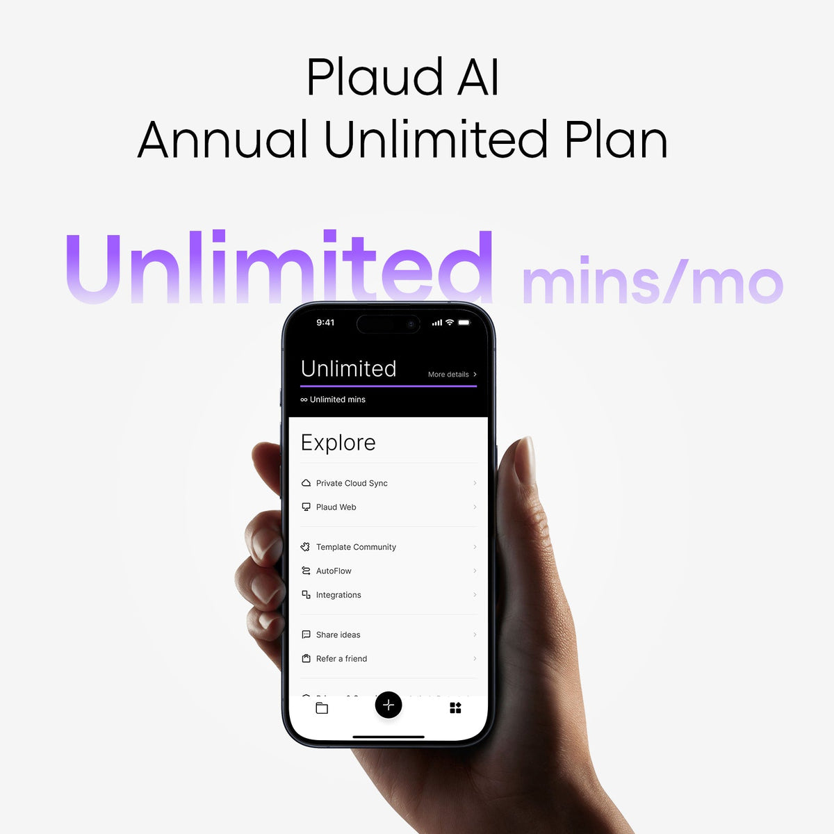 Plaud NotePin S & AI Annual Unlimited Plan